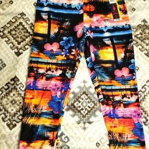 Tropical Capri Leggings Super Soft!